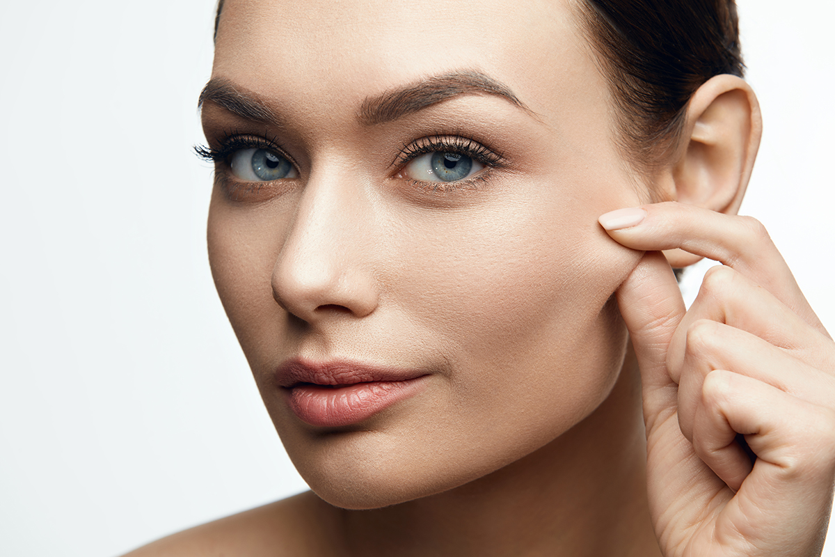 Canva Healthy Skin. Beautiful Woman With Beauty Face.